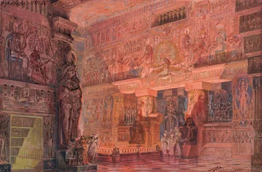 Decorontwerp voor de opera Aida van Giuseppe Verdi, 1923