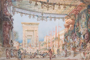 Decorontwerp voor de opera Aida door Giuseppe Verdi, 1923