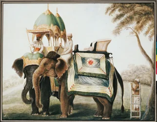 Olifanten met hun Mahout, c.1815