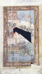 Het Wonder van de Gadarenen in de stijl van een stripverhaal, ca. 1000 AD