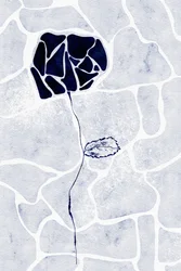 Abstracte blauwe roos