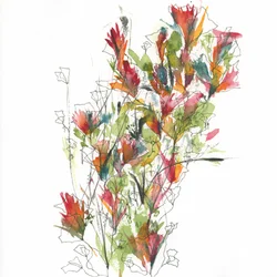Levendige bloemen in aquarel