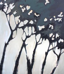 Abstracte winterbomen
