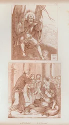 Sint Sebald en Sint Ewald (litho)