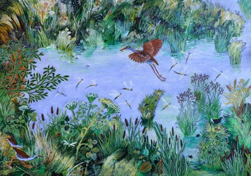 Een meivlieg moment, 2022 (acryl op board)