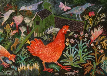 Red Hen Run, 2018 (acryl)
