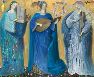 Meditaties over de Heilige Drie-eenheid - naar de muziek van Olivier Messiaen, 2007 (olieverf op Belgisch linnen)