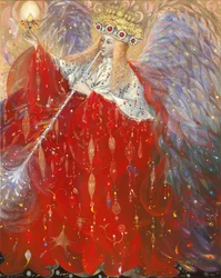 De Engel des Levens, 2009 (olieverf en bladgoud op Belgisch linnen)