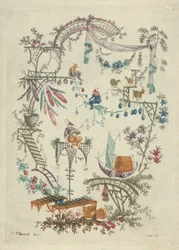 Chinoiserie uit Nouvelle Suite de Cahiers Arabesques Chinois