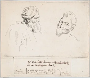 Twee studies van hoofden