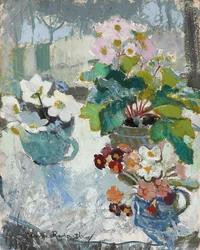 Eerste bloemen, ca. 1947