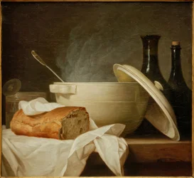 De witte soepterrine