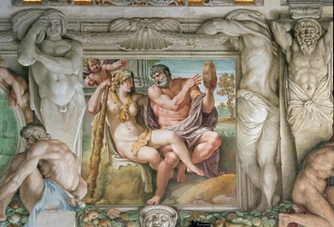 Herakles en Iole (Fresco)