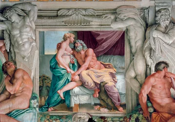 Fresco van Jupiter en Juno door Annibale Carracci (Annibal Carrache) (1560-1609). 1597-1600, Rome, Palazzo Farnese