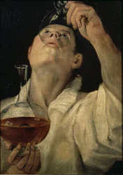 Portret van een drinkende man, ca. 1581-4