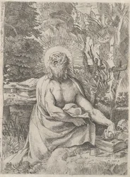 Sint Hiëronymus in de wildernis, ca. 1591