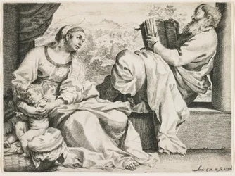 De Heilige Familie met Sint Johannes de Doper