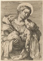 De Madonna en Kind met een Appel