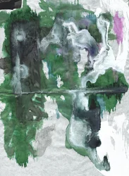 Groene abstracte weerspiegeling