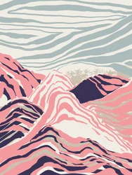 Roze gestreepte bergen