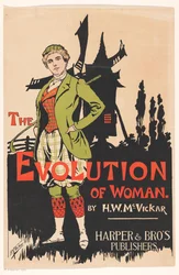 Reclame voor The Evolution of Woman door Harry Whitney McVickar, 1896