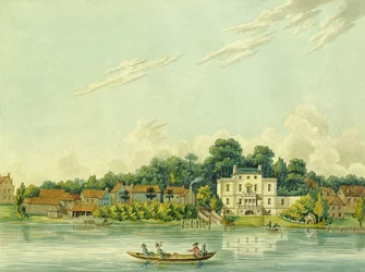 De oevers van de Theems bij Twickenham, met het huis van Alexander Pope