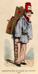 Een kleurhandelaar zonder wrijving in Parijs in 1850