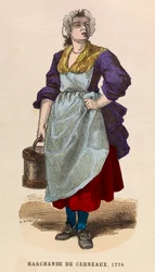 Een notenverkoper in 1774 - privécollectie