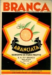 Advertentie voor Branca sinaasappeldrank