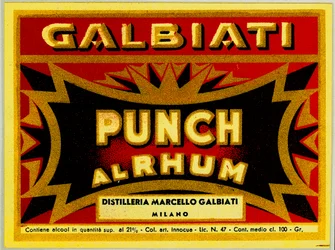 Advertentie voor rum punch Marcello Galbiati