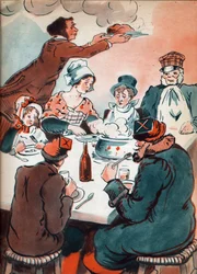 Anonieme illustratie voor "Les deux Nigauds" geschreven door de Gravin van Segur, 20e eeuw (prent)