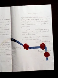 Artikel 12 van het Verdrag van 1815 tussen Frankrijk en de Coalities. Tweede Verdrag van Parijs ondertekend door Armand Emmanuel de Vignerot du Plessis, Hertog van Richelieu (1766-1822): het Verdrag voorziet in samenwerking tussen Oostenrijk, het Verenigd 