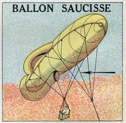 Ballonnen: worstballon. Anonieme illustratie uit 1925. Privécollectie.