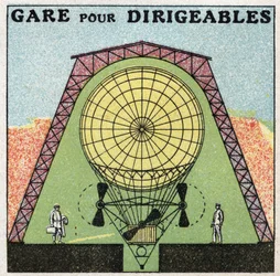 Ballonnen: station voor luchtschepen. Anonieme illustratie uit 1925. Privécollectie.