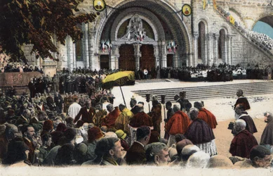 Ziekenzegen voor de rozenkrans in Lourdes - Hautes Pyrenees (65) rond 1900