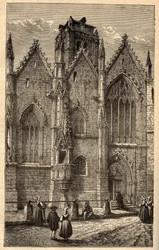 Kerk van Notre-Dame (Notre Dame) van Glas - Glas (Ille-et-Vilaine) - gravure in 