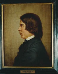 Componist Robert Schumann ... (schilderij op doek)