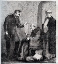 Diogo Inácio de Pina Manique (1733-1805), Portugees magistraat. Hij valt de Portugese vrijmetselarij aan. Gravure uit 1879 in „Histoire des sociétés secrètes, politiques et religieuses“ door Pierre Zaccone (1817-1895).