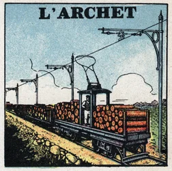Elektrische trams: de boog. Anonieme illustratie uit 1925. Privécollectie.