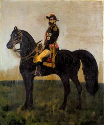 Ruiterportret van Generaal Georges Boulanger (1837-1891) politicus.