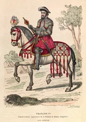 Ruiterportret van koning Frans I (1494 - 1547) - privécollectie