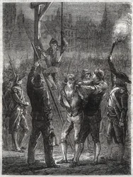 Executie van Thomas de Mahy (1744-1790), Markies de Favras - Parijs, op 19 februari