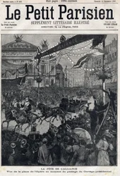 Feest van de Frans-Russische Alliantie: uitzicht op het Operaplein tijdens de passage van de presidentiële stoet van Felix Faure. In 