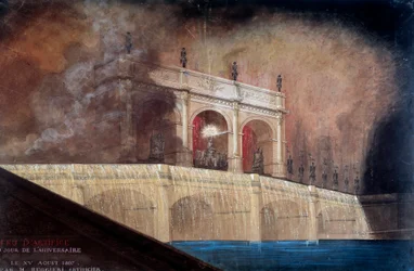 Vuurwerk door Claude Ruggieri in Parijs op 15/08/1807