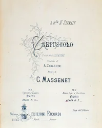Frontispice van Crepuscule, pastoraal gedicht nr. 5 door Jules Massenet