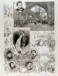Illustraties voor Marion Delorme, opera door Ponchielli, in het Teatro alla Scala