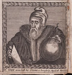John Dee (1527-1609) - Anoniem werk, gravure