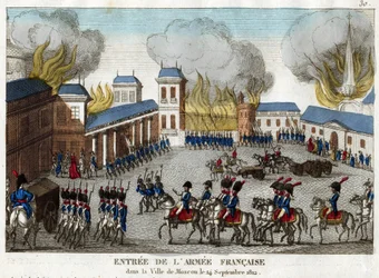 De inname van Moskou door het leger van Napoleon I op 14 september 1812