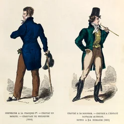 Mannenkostuums in 1810 en 1811 (regering van keizer Napoleon I)