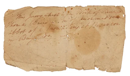 Notitie voor Franse gotische ivoren composietkist, c.1330 (papier)